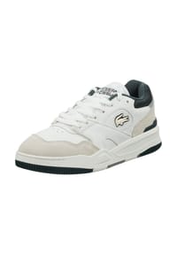 LACOSTE - Leder/Textil Sneaker - Weiß/Grün