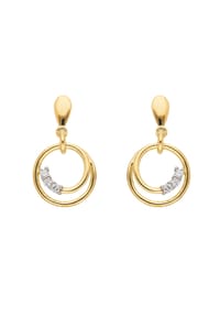Adelia's - Adelia's Damen Ohrhänger Ohrringe 333 Gold ( 8K ) mit Zirkonia – Goldohrringe - silber
