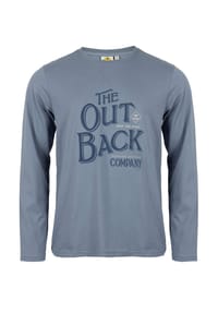ROADSIGN® australia - Herren Langarmshirt Company Longsleeve mit Outback Frontprint - anthrazit