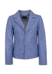 JILANI - Damen Lederjacke Blazer Lammnappa blau - blau