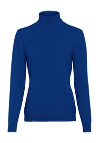 GALERIA - Kaschmir Rollkragenpullover "Finnland", Rippbündchen, für Damen - BLACK