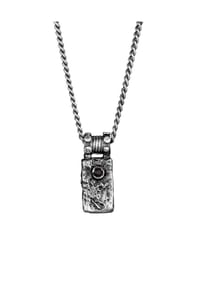 HAZE & GLORY - Halskette Zirkonia - Black Shield 925 Silber - 