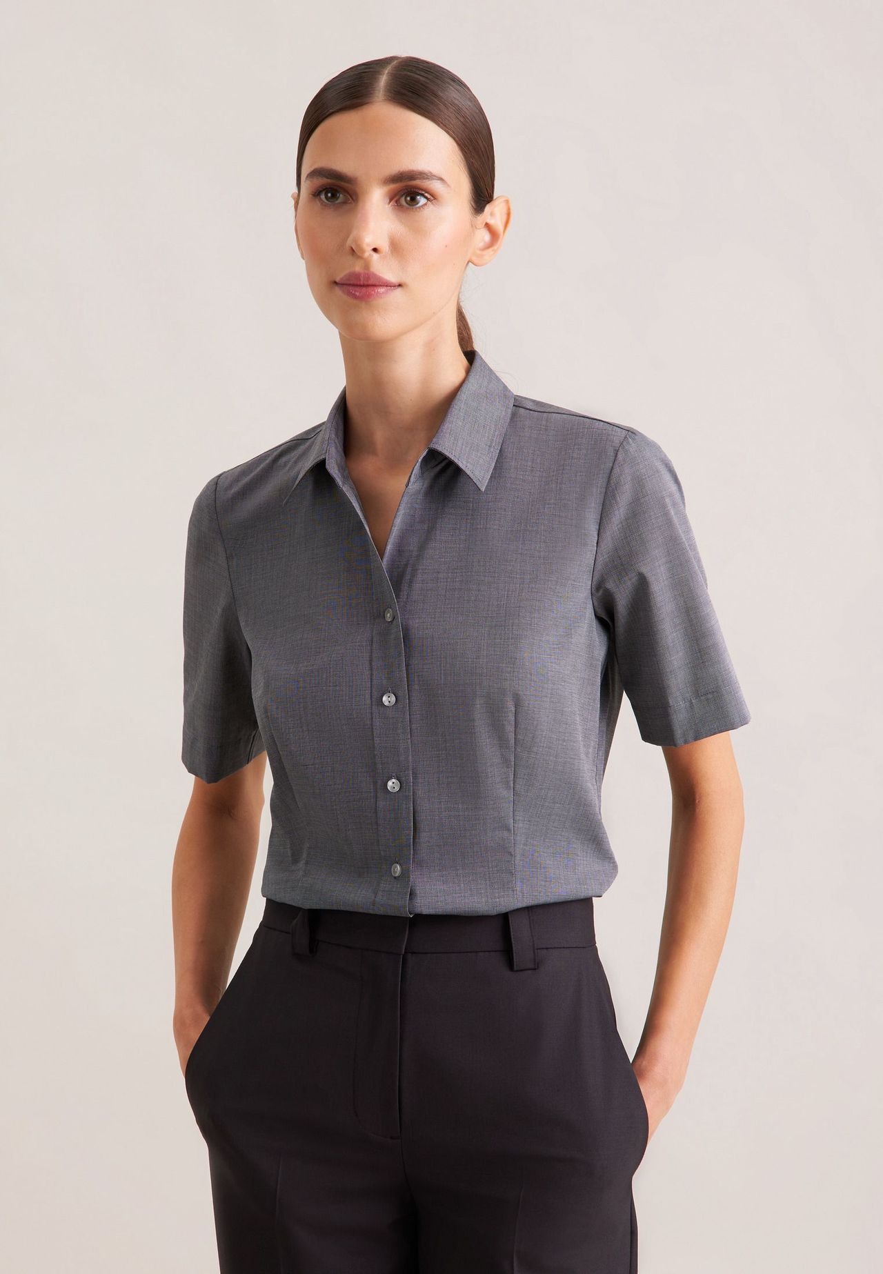 seidensticker Hemdbluse, Grau, 34