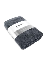herzbach home Saunatuch Pura 80x200 cm 550g/m², Premium-Qualität, 100% Baumwolle, einfarbig - Herzbach_Pura - Anthrazit