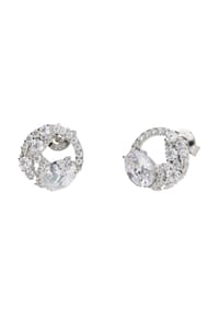 SMART JEWEL® - Ohrstecker mit Zirkonia, Silber 925 - silber