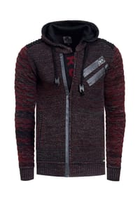 RUSTY NEAL® - Strickjacke in cooler Grobstrickoptik - Rot