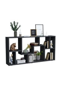 VCM. - Holz Standregal Bücherregal Medienregal Aufbewahrung Raumteiler Deko Regal Lanisa L - Anthrazit