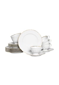 CreaTable - Maria Theresia Gold, Kaffeeservice 18-tlg - gold