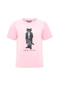 cat e lolette - Rosa T-Shirt Rockerkatze - pink
