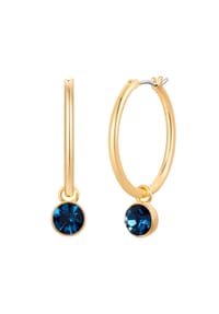Luluandjane - Creolen gelbgold Glaskristall blau - gelbgold