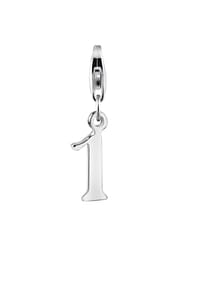 Nenalina - Charm Anhänger Zahl 1 Geburtstag Talisman 925 Silber - Silber