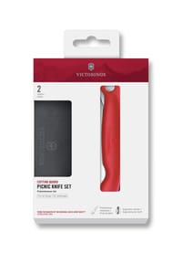 VICTORINOX Schneidebrett Picknick Messerset - PICKNICK - ROT
