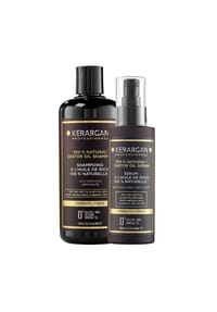 KERARGAN - Duo Anti-Haarausfall Shampoo & Serum Rizinusöl - weiß