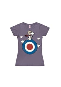 LOGOSHIRT® - New Girls T-Shirt Peanuts - Snoopy/Target - dark grey