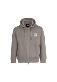 ARMANI EXCHANGE - Herren Sweatjacke mit Kapuze - Hoodie Full-Zip, Baumwoll-Mix - Beige