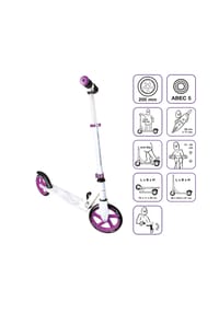 muuwmi - Aluminium Scooter 200 mm weiß-lila - lila