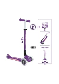 GLOBBER - ELITE LIGHTS lila, mit Leuchtrollen - lila