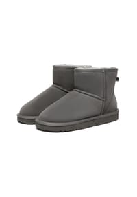 EVERAU® - Damen Leder Kurzstiefel - Ostrich - BLACK