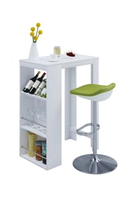 VCM. - Bartisch | Bartresen, hoher Tisch mit Stauraum | Maße H. 110 x B. 80 x T. 50 cm | Stehtisch - Oktola - Sonoma-Eiche (Sägerau)