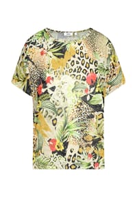 elanza - Shirt Burnout Leo - beige/rot