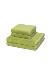 VOSSEN® 2 X Handtuch 2 X Duschtuch im Set Vegan Life - Vegan Life - Anthrazit