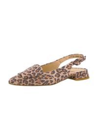 paul green - Slingback-Ballerinas, Leder, Dornschließe, für Damen - Leopard