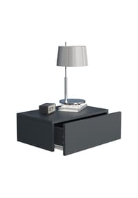 VCM. - Nachtschrank | Wandschublade | Wandboard | Nachttisch | Maße ca. H. 15 x B. 45 x T. 30 cm - Usal M 45 cm - Anthrazit