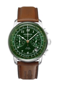 ZEPPELIN - LZ126 LOS ANGELES Herren Chronograph "7614-4" - SILBER/BRAUN