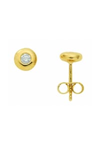 Adelia's - Adelia's Damen Solitär Ohrstecker Ohrringe 585 Gold ( 14K ) mit 2 Brillanten ( 0,14 ct ) - gold