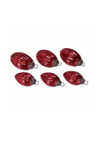 LOBERON Weihnachtsschmuck 6er Set Blavet antikrot - Weihnachtsschmuck 6er Set - antikrot