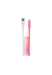 COFI - Setty Ladekabel USB-A auf USB-C KGA-C-1.5320 1,5m 15W 3A Weiß-Rosa - 