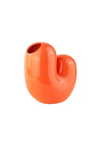 DONKEY - Dekovase Arts of Parts Sulcus Vase, Blumenvase, Dekovase, Dekoration, Steingut, Orange, 18 x9.5 x 18 cm, 211014 - orange