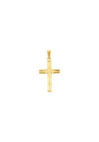 amor Kreuz - Motivanhänger für Damen und Herren, Unisex, Gold 375 | Kreuz - Gold