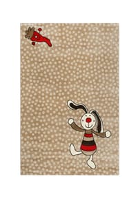 sigikid® - Kinderteppich Rainbow Rabbit - Spielteppich mit Häschen - beige grau