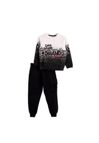 Solang - Freizeitanzug mit Print-Motiv - Offwhite Schwarz