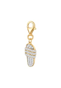 GLANZSTÜCKE MÜNCHEN - Damen Charm aus 925/- Sterling Silber in Gelbgold mit Zirkonia - gelbgold