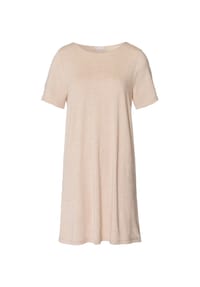 HANRO - Natural Elegance Sleepshirt, Halbarm, Eingrifftaschen, für Damen - 3012 TOFFEE MELAN