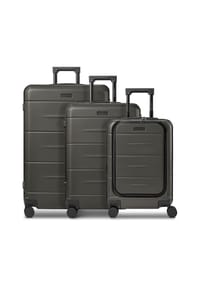 POLICE London - London 4 Rollen Kofferset 3-teilig mit Dehnfalte - cool olive