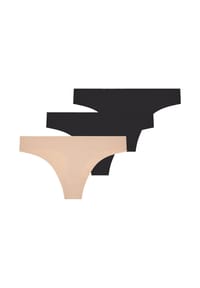 SIMONE PÉRÈLE - String 3er Pack Uniq - Schwarz / beige
