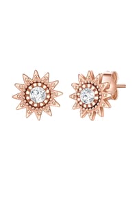 GLANZSTÜCKE MÜNCHEN - Damen Ohrringe aus 925/- Sterling Silber in Roségold mit Zirkonia - roségold