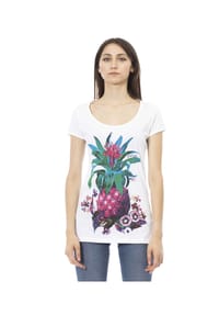 Just Cavalli - T-Shirt - White and Fuchsia