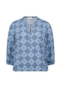 CARTOON - Casual-Bluse mit Muster - Blau/Grün