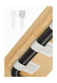 MANIKE - Selbstklebende Kabelmanagement Clips 50er Pack, Weißes Kabelhalter Set - Weiß
