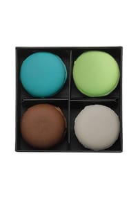 ASA - Deco Macaron, Mint & Chocolate Dekoration, 4-tlg. - Mint, Grün, Braun, Grau