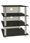 VCM. Hifi Möbel | Rack Schrank Phono Regal | Alusäulen Glasböden | Maße H. 70 x B. 59 x T. 49 cm | Phono Mediaregal - Blados Bild 2
