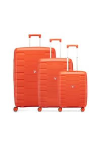 RONCATO Skyline 2.0 - Skyline 2.0 4 Rollen Kofferset 3-teilig mit Dehnfalte - arancio