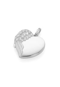 GIORGIO MARTELLO MILANO - Anhänger Medaillon Herz mit Flügel, Silber 925 - silber