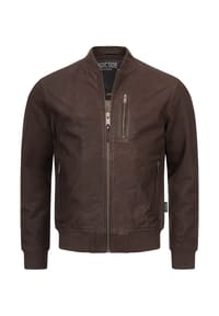 INDICODE - Echtlederjacke Captain - Black