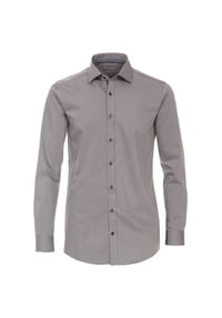 Venti - Herren Businesshemd uni Body Fit - Grau