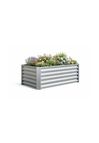 VCM. - Metall Hochbeet rechteckig | stehender Pflanzkasten | Gartenbeet für Garten Terasse | Pflanzbeet H. 60 x B. 180 x. T. 90 cm | Galdo XL - Schwarz